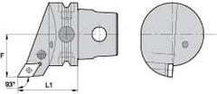 Kennametal - Left Hand Cut, Size KM63, DN.. Insert Compatiblity, External Modular Turning & Profiling Cutting Unit Head - 43mm Ctr to Cutting Edge, 60mm Head Length, Through Coolant, Series Kenlever - USA Tool & Supply