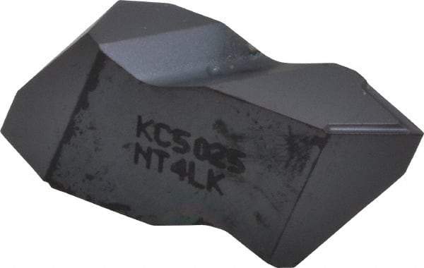 Kennametal - NT4 K Grade KC5025, Internal/External Partial Profile 60° Threading Insert - 1.25 to 6.25mm & 4 to 20 TPI Ext Pitch, 20 to 6.25mm & 4 to 12 TPI Int Pitch, Left Hand Insert, TiAlN Finish, Carbide - USA Tool & Supply