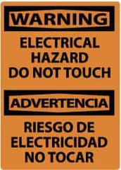 NMC - "Warning - Electrical Hazard - Do Not Touch", 14" Long x 10" Wide, Aluminum Safety Sign - Rectangle, 0.04" Thick, Use for Accident Prevention - USA Tool & Supply
