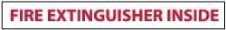 NMC - Fire Extinguisher Inside, Pressure Sensitive Vinyl Fire Sign - 16" Wide x 2" High, Glow-in-the-Dark - USA Tool & Supply