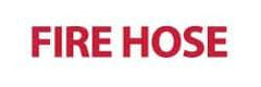 NMC - Fire Hose, Plastic Fire Sign - 12" Wide x 4" High, Glow-in-the-Dark - USA Tool & Supply