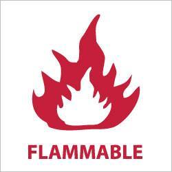 NMC - "FLAMMABLE", 7" Long x 7" Wide, Rigid Plastic Safety Sign - Square, 0.05" Thick, Use for Hazardous Materials - USA Tool & Supply