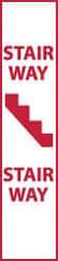 NMC - Stairway - Stairway, Plastic Fire Sign - 4" Wide x 18" High, Glow-in-the-Dark - USA Tool & Supply