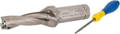 Iscar - 3" Max Drill Depth, 3xD, 1" Diam, Indexable Insert Drill - 2 Inserts, 1-1/4" Shank Diam, Straight Shank - USA Tool & Supply