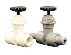 Specialty Mfr - 3/8" Pipe, Inline Needle Valve - EPDM Seal, Barbed x Barbed Ends, PVC Valve, 125 Max psi - USA Tool & Supply