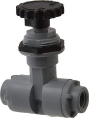 Specialty Mfr - 1/8" Pipe, Inline Needle Valve - PTFE Seal, FNPT x FNPT Ends, PVC Valve, 125 Max psi - USA Tool & Supply