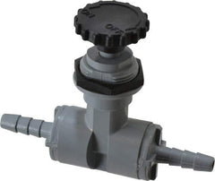 Specialty Mfr - 1/4" Pipe, Inline Needle Valve - EPDM Seal, Barbed x Barbed Ends, PVC Valve, 125 Max psi - USA Tool & Supply