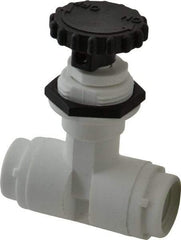 Specialty Mfr - 1/4" Pipe, Inline Needle Valve - PTFE Seal, FNPT x FNPT Ends, Polypropylene Valve, 125 Max psi - USA Tool & Supply