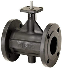 NIBCO - 10" Pipe, Flanged Butterfly Valve - Bare Stem Handle, Ductile Iron Body, Polyamide Seat, 285 WOG, EPDM Coated Ductile Iron Disc, Stainless Steel Stem - USA Tool & Supply