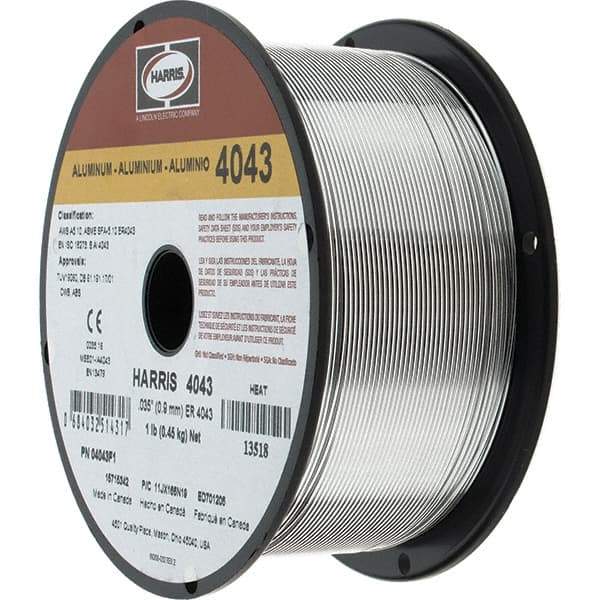 Harris Products - MIG Welding Wire Industry Specification: 4043 Wire Diameter: 0.03500 (Decimal Inch) - Exact Industrial Supply