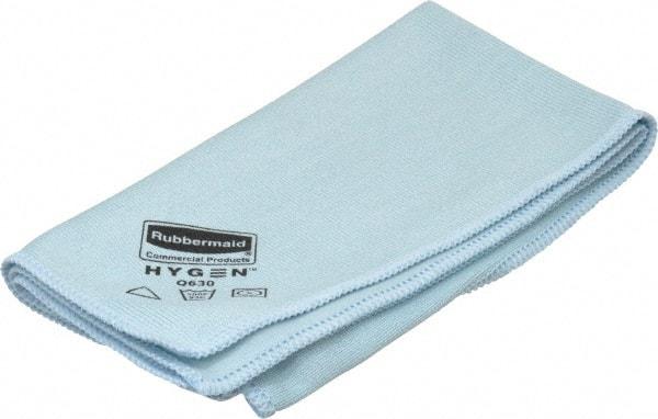 Rubbermaid - Dry Microfiber Wipes - 16" x 16" Sheet Size, Blue - USA Tool & Supply