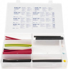 Alpha Wire - 112 Piece, Heat Shrink Electrical Tubing Kit - FEP, Nylon, PVC, PVDF and XLPO - USA Tool & Supply