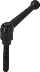 KIPP - M12 x 1.75, 25mm Hub Diam, Zinc Die Cast (Steel Components) Metric Threaded Stud Adjustable Clamping Lever - 60mm Stud Length, 108mm OAL, 67mm High - USA Tool & Supply