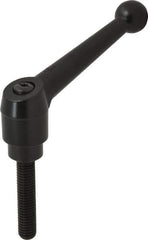 KIPP - 1/2-13, 1.18" Hub Diam, Zinc Die Cast (Steel Components) Threaded Stud Adjustable Clamping Lever - 2.36" Stud Length, 4.96" OAL, 3.11" High - USA Tool & Supply