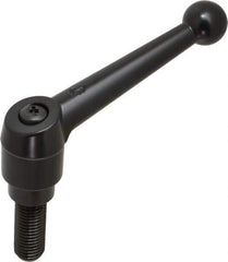 KIPP - M16 x 2.0, 30mm Hub Diam, Zinc Die Cast (Steel Components) Metric Threaded Stud Adjustable Clamping Lever - 40mm Stud Length, 126mm OAL, 79mm High - USA Tool & Supply