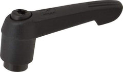 KIPP - #10-24, 0.51" Hub Diam, Glass Fiber (Steel Components) Tapped Adjustable Clamping Lever - 1.85" OAL, 1.18" High, 0.35" Hole Depth - USA Tool & Supply