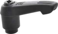 KIPP - 1/4-20, 0.51" Hub Diam, Glass Fiber (Steel Components) Tapped Adjustable Clamping Lever - 1.85" OAL, 1.18" High, 0.35" Hole Depth - USA Tool & Supply
