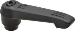 KIPP - 5/16-18, 0.71" Hub Diam, Glass Fiber (Steel Components) Tapped Adjustable Clamping Lever - 2.95" OAL, 1.63" High, 0.47" Hole Depth - USA Tool & Supply