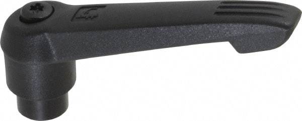 KIPP - 3/8-16, 0.85" Hub Diam, Glass Fiber (Steel Components) Tapped Adjustable Clamping Lever - 3.6" OAL, 2.11" High, 0.55" Hole Depth - USA Tool & Supply