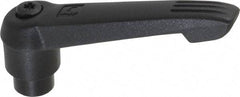 KIPP - 3/8-16, 0.85" Hub Diam, Glass Fiber (Steel Components) Tapped Adjustable Clamping Lever - 3.6" OAL, 2.11" High, 0.55" Hole Depth - USA Tool & Supply