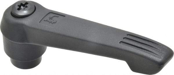 KIPP - 1/2-13, 1" Hub Diam, Glass Fiber (Steel Components) Tapped Adjustable Clamping Lever - 4.29" OAL, 2.4" High, 0.67" Hole Depth - USA Tool & Supply