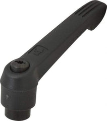 KIPP - M10 x 1.5, 25.5mm Hub Diam, Glass Fiber (Steel Components) Tapped Adjustable Clamping Lever - 109mm OAL, 61mm High, 17mm Hole Depth - USA Tool & Supply