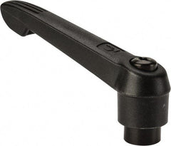 KIPP - M12 x 1.75, 25.5mm Hub Diam, Glass Fiber (Steel Components) Tapped Adjustable Clamping Lever - 109mm OAL, 61mm High, 17mm Hole Depth - USA Tool & Supply