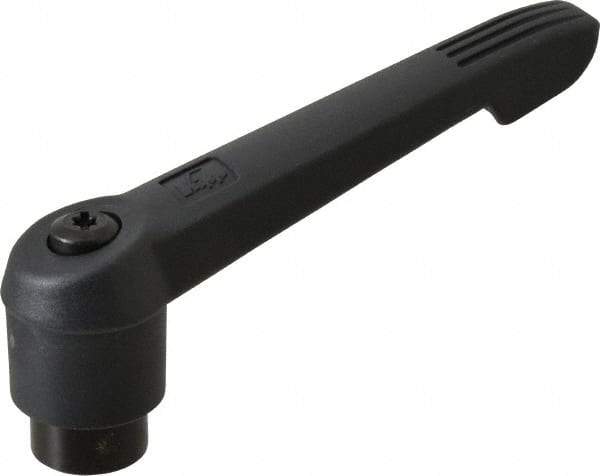 KIPP - 5/8-11, 1.18" Hub Diam, Glass Fiber (Steel Components) Tapped Adjustable Clamping Lever - 4.96" OAL, 2.83" High, 0.91" Hole Depth - USA Tool & Supply