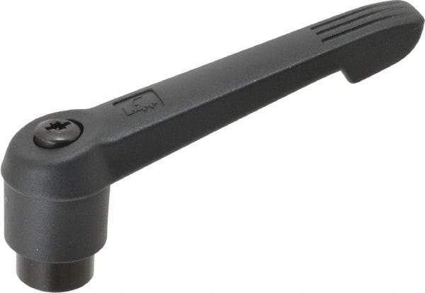 KIPP - M16 x 2.0, 30mm Hub Diam, Glass Fiber (Steel Components) Tapped Adjustable Clamping Lever - 126mm OAL, 72mm High, 23mm Hole Depth - USA Tool & Supply