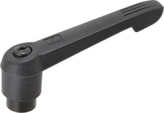 KIPP - M16 x 2.0, 30mm Hub Diam, Glass Fiber (Steel Components) Tapped Adjustable Clamping Lever - 126mm OAL, 72mm High, 23mm Hole Depth - USA Tool & Supply