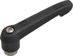KIPP - 5/16-18, 0.71" Hub Diam, Glass Fiber (Stainless Steel Components) Tapped Adjustable Clamping Lever - 2.95" OAL, 1.63" High, 0.47" Hole Depth - USA Tool & Supply