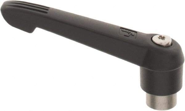 KIPP - 5/16-18, 0.85" Hub Diam, Glass Fiber (Stainless Steel Components) Tapped Adjustable Clamping Lever - 3.6" OAL, 2.11" High, 0.55" Hole Depth - USA Tool & Supply