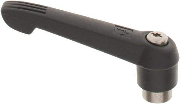 KIPP - 1/2-13, 1" Hub Diam, Glass Fiber (Stainless Steel Components) Tapped Adjustable Clamping Lever - 4.29" OAL, 2.4" High, 0.67" Hole Depth - USA Tool & Supply