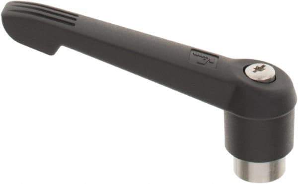 KIPP - 1/2-13, 1.18" Hub Diam, Glass Fiber (Stainless Steel Components) Tapped Adjustable Clamping Lever - 4.96" OAL, 2.83" High, 0.91" Hole Depth - USA Tool & Supply