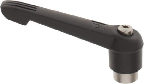 KIPP - 5/8-11, 1.18" Hub Diam, Glass Fiber (Stainless Steel Components) Tapped Adjustable Clamping Lever - 4.96" OAL, 2.83" High, 0.91" Hole Depth - USA Tool & Supply