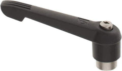 KIPP - 5/8-11, 1.18" Hub Diam, Glass Fiber (Stainless Steel Components) Tapped Adjustable Clamping Lever - 4.96" OAL, 2.83" High, 0.91" Hole Depth - USA Tool & Supply