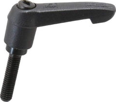 KIPP - M6 x 1.0, 13mm Hub Diam, Glass Fiber (Steel Components) Metric Threaded Stud Adjustable Clamping Lever - 25mm Stud Length, 47mm OAL, 30mm High - USA Tool & Supply