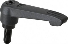 KIPP - 5/16-18, 0.71" Hub Diam, Glass Fiber (Steel Components) Threaded Stud Adjustable Clamping Lever - 0.79" Stud Length, 2.95" OAL, 1.63" High - USA Tool & Supply