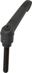 KIPP - 5/16-18, 0.71" Hub Diam, Glass Fiber (Steel Components) Threaded Stud Adjustable Clamping Lever - 1.77" Stud Length, 2.95" OAL, 1.63" High - USA Tool & Supply