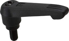 KIPP - M8 x 1.25, 18mm Hub Diam, Glass Fiber (Steel Components) Metric Threaded Stud Adjustable Clamping Lever - 15mm Stud Length, 75mm OAL, 41.5mm High - USA Tool & Supply