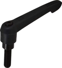 KIPP - M10 x 1.5, 21.5mm Hub Diam, Glass Fiber (Steel Components) Metric Threaded Stud Adjustable Clamping Lever - 30mm Stud Length, 91.5mm OAL, 53.5mm High - USA Tool & Supply