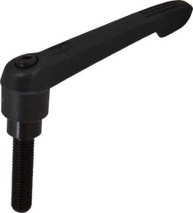KIPP - M10 x 1.5, 21.5mm Hub Diam, Glass Fiber (Steel Components) Metric Threaded Stud Adjustable Clamping Lever - 40mm Stud Length, 91.5mm OAL, 53.5mm High - USA Tool & Supply