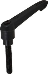 KIPP - M10 x 1.5, 21.5mm Hub Diam, Glass Fiber (Steel Components) Metric Threaded Stud Adjustable Clamping Lever - 50mm Stud Length, 91.5mm OAL, 53.5mm High - USA Tool & Supply