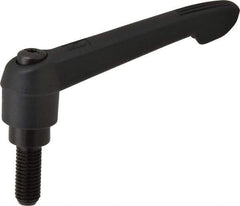 KIPP - M12 x 1.75, 25.5mm Hub Diam, Glass Fiber (Steel Components) Metric Threaded Stud Adjustable Clamping Lever - 30mm Stud Length, 109mm OAL, 61mm High - USA Tool & Supply