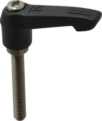 KIPP - M6 x 1.0, 13mm Hub Diam, Glass Fiber (Stainless Steel Components) Metric Threaded Stud Adjustable Clamping Lever - 40mm Stud Length, 47mm OAL, 30mm High - USA Tool & Supply