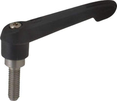KIPP - 5/16-18, 0.71" Hub Diam, Glass Fiber (Stainless Steel Components) Threaded Stud Adjustable Clamping Lever - 0.98" Stud Length, 2.95" OAL, 1.63" High - USA Tool & Supply