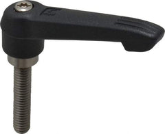 KIPP - 5/16-18, 0.71" Hub Diam, Glass Fiber (Stainless Steel Components) Threaded Stud Adjustable Clamping Lever - 1.57" Stud Length, 2.95" OAL, 1.63" High - USA Tool & Supply