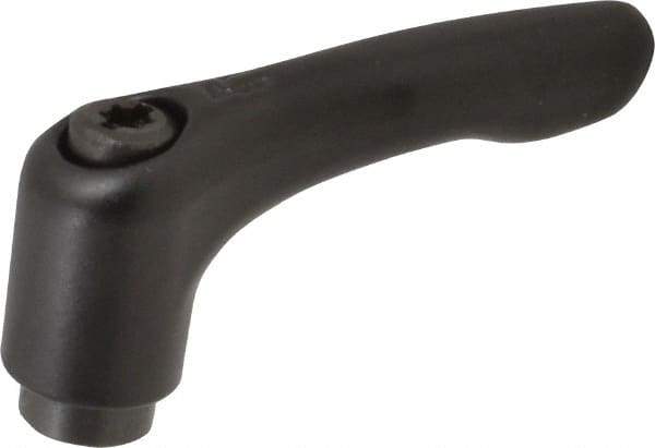 KIPP - #10-24, 0.51" Hub Diam, Zinc Die Cast (Steel Components) Tapped Adjustable Clamping Lever - 1.85" OAL, 1.22" High, 0.35" Hole Depth - USA Tool & Supply