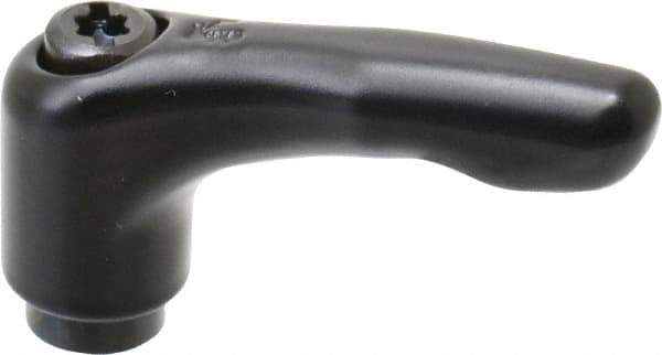 KIPP - 1/4-20, 0.51" Hub Diam, Zinc Die Cast (Steel Components) Tapped Adjustable Clamping Lever - 1.85" OAL, 1.22" High, 0.35" Hole Depth - USA Tool & Supply