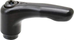 KIPP - 1/4-20, 0.51" Hub Diam, Zinc Die Cast (Steel Components) Tapped Adjustable Clamping Lever - 1.85" OAL, 1.22" High, 0.35" Hole Depth - USA Tool & Supply